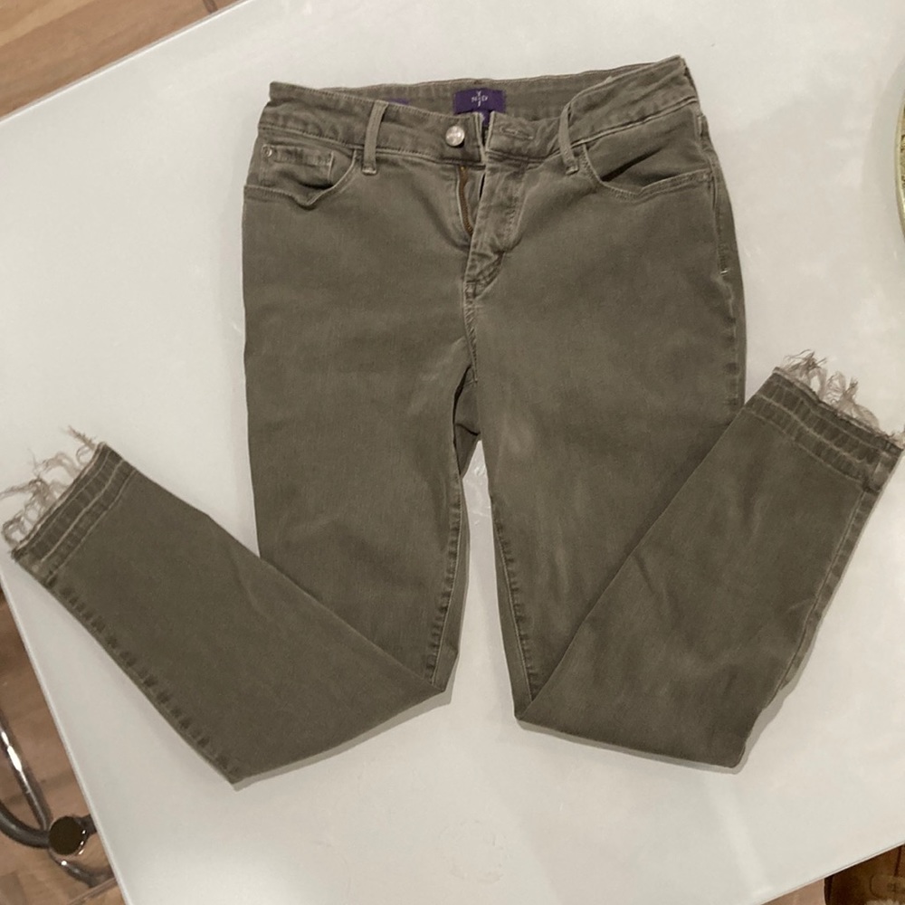 NYDJ AMI skinny legging jeans in sure stretch olive 4P